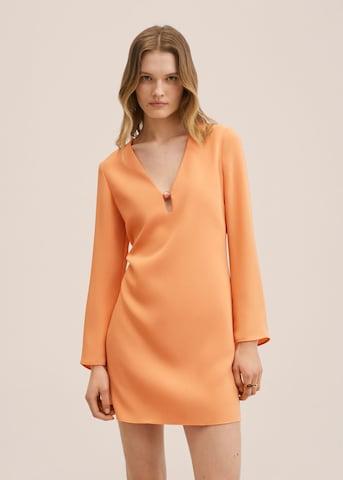 MANGO Jurk 'Almond' in Oranje: voorkant