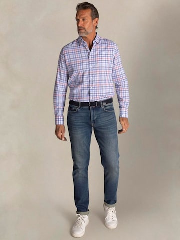NZA New Zealand Auckland Comfort fit Button Up Shirt 'Picton' in Blue