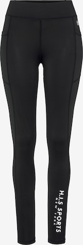 H.I.S Skinny Sporthose in Schwarz: predná strana