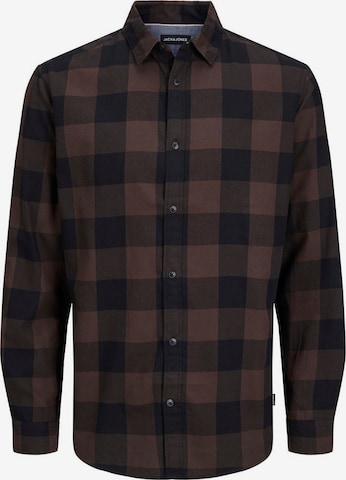 Jack & Jones Plus Regular fit Button Up Shirt 'Gingham' in Blue: front