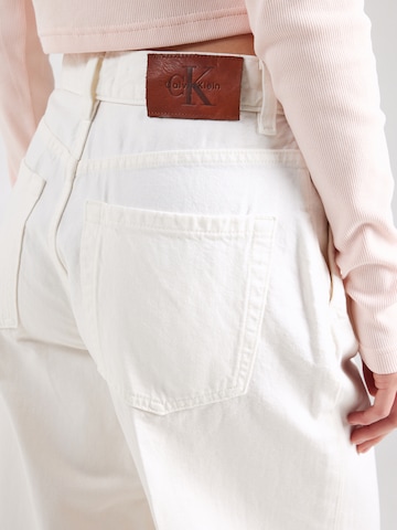 Calvin Klein Jeans Laiad sääred Voltidega teksapüksid, värv beež