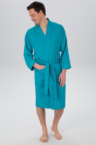 MY HOME Long Bathrobe in Blue: front