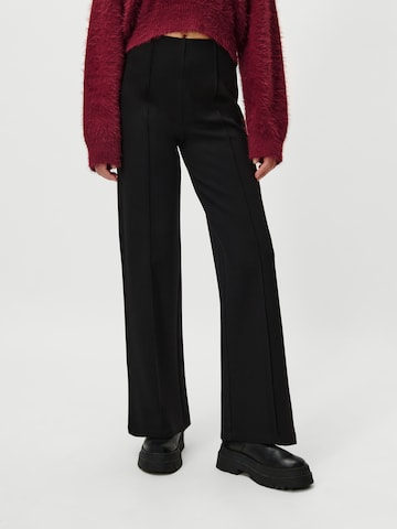 Wide Leg Pantalon 'Valentine' LeGer by Lena Gercke en noir : devant