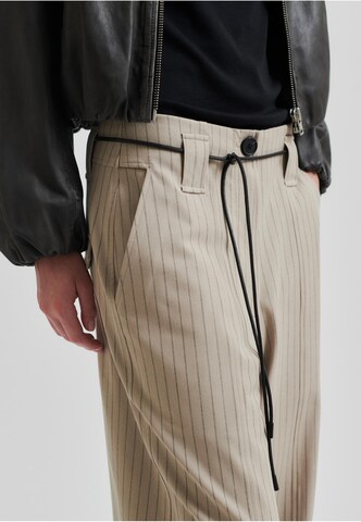 SECOND FEMALE Wide Leg Hose 'Rayures' in Beige
