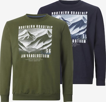 Jan Vanderstorm Sweatshirt ' Holdger ' in Groen: voorkant