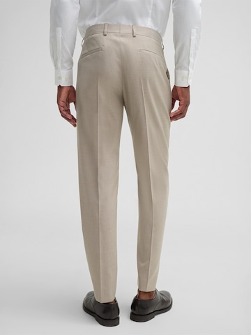 STRELLSON Slim fit Trousers with creases 'Melwin' in Beige