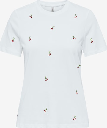 T-shirt 'ONLKetty' ONLY en blanc : devant