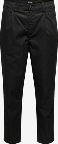 Pantaloni con pieghe 'Dew' di Only & Sons in nero: frontale