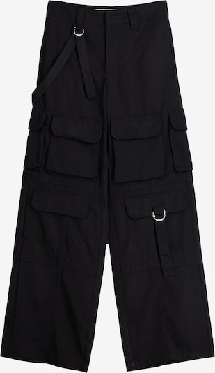 Pantaloni cu buzunare Bershka pe negru, Vizualizare produs