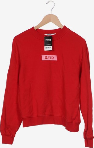 NA-KD Sweatshirt & Zip-Up Hoodie in M in Red: front