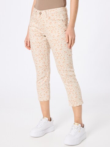 Cream Slim fit Pants 'LOTTE' in Brown: front