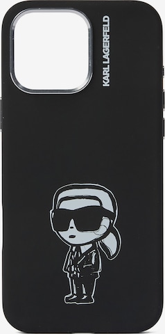 Husă de smartphoneuri 'iPhone 16 Pro Max' de la Karl Lagerfeld pe negru: față