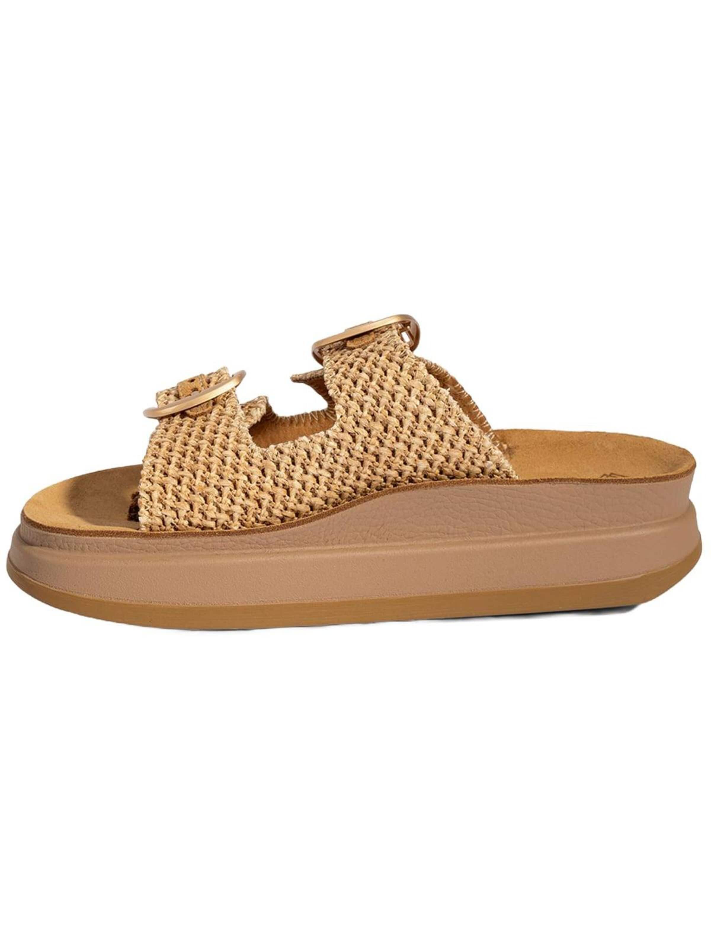 Desa Slipper 'Keilrutschen' in Beige