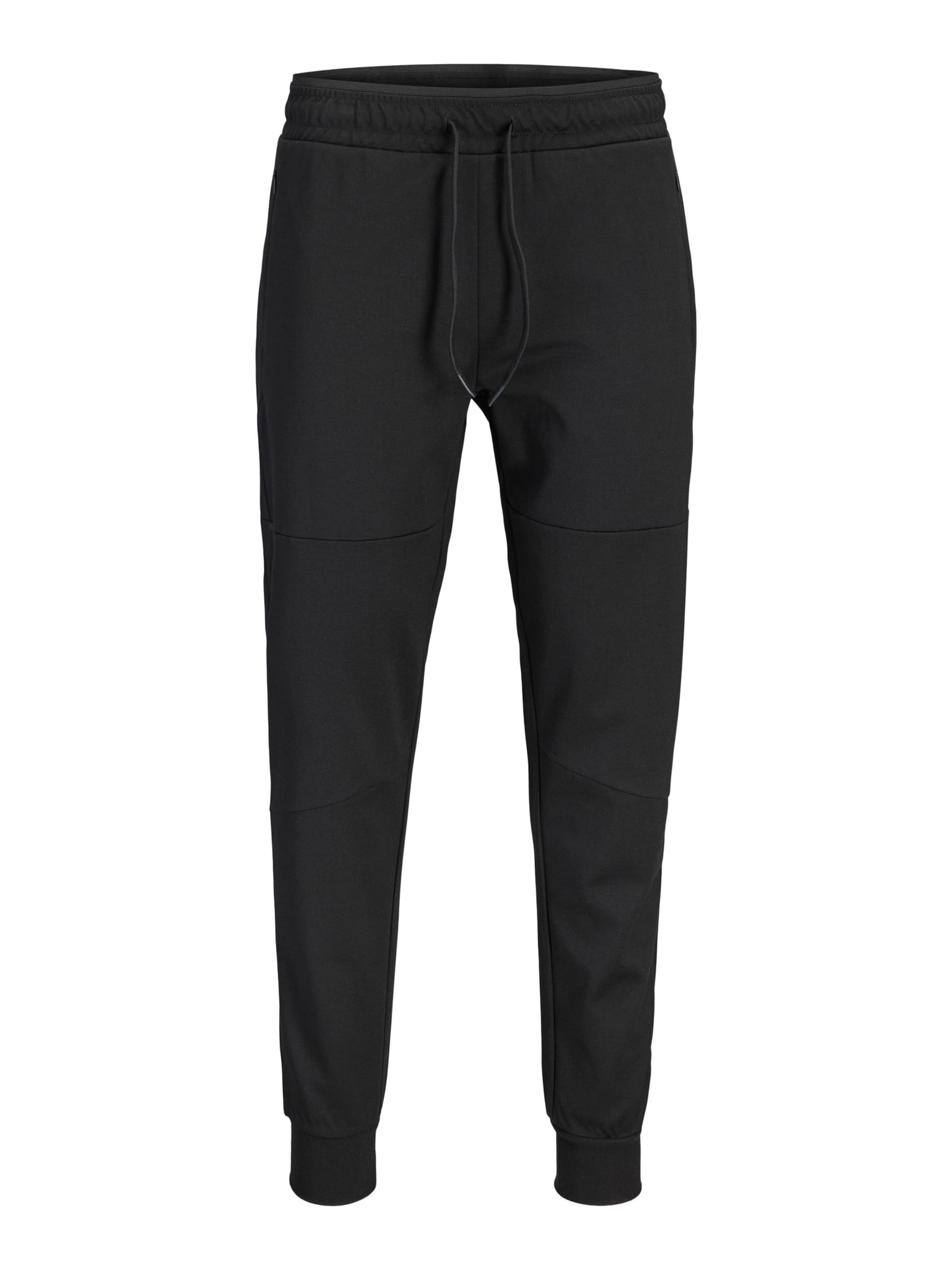 JACK & JONES Tapered Pants in Black: front