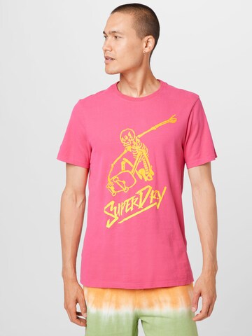 Superdry Shirt 'Cali' in Roze: voorkant