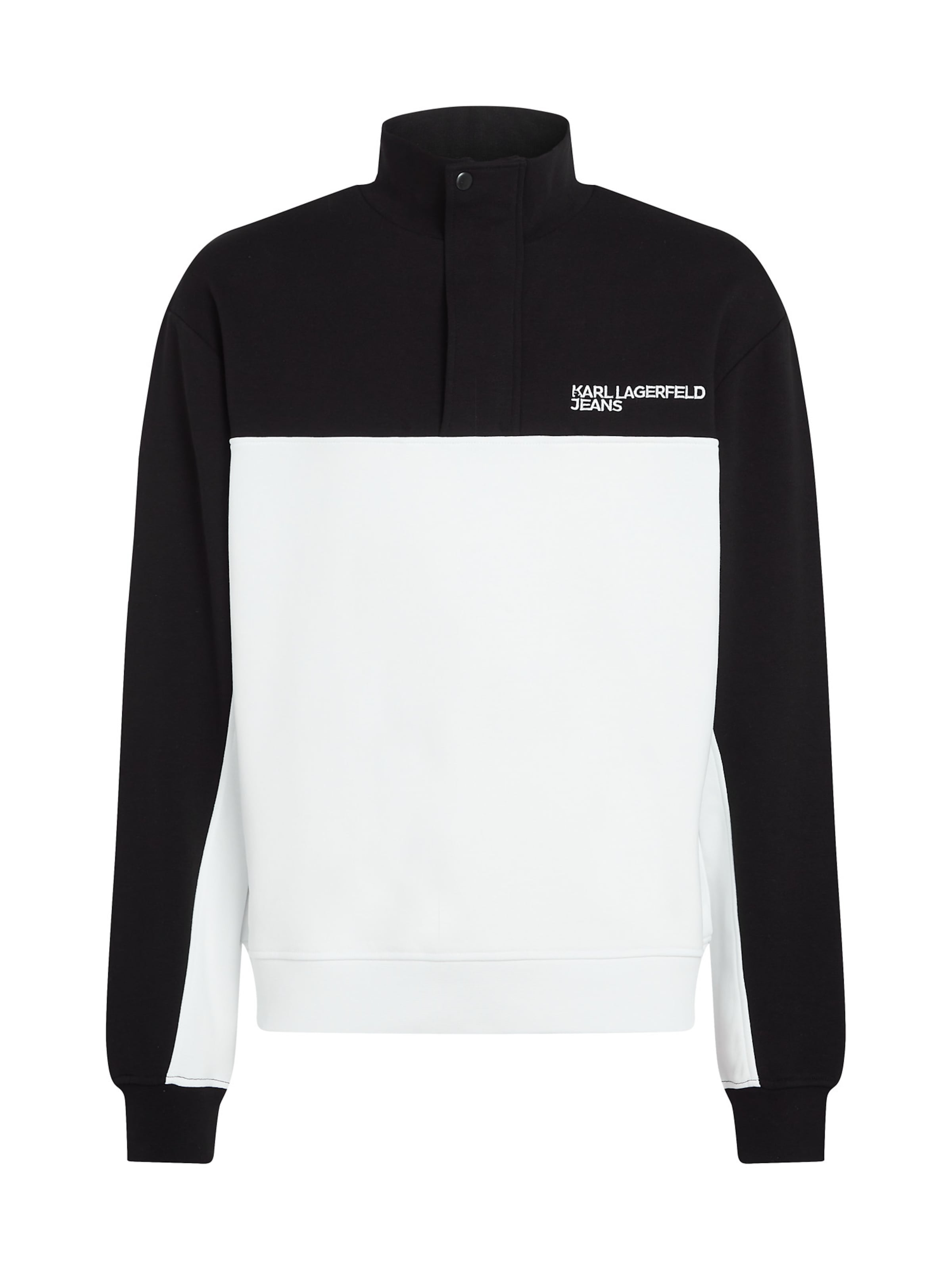 KARL LAGERFELD JEANS Tréning póló - fekete: elől
