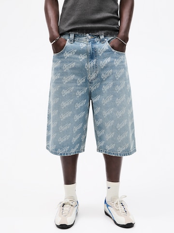 Pull&Bear Baggy Jeans 'STWD' in Blue: front