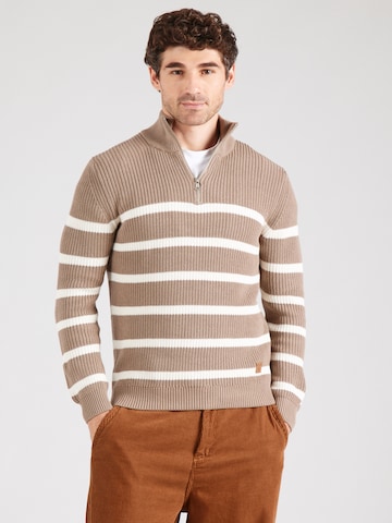 Key Largo Pullover 'PILOT' in Grau: Vorderseite