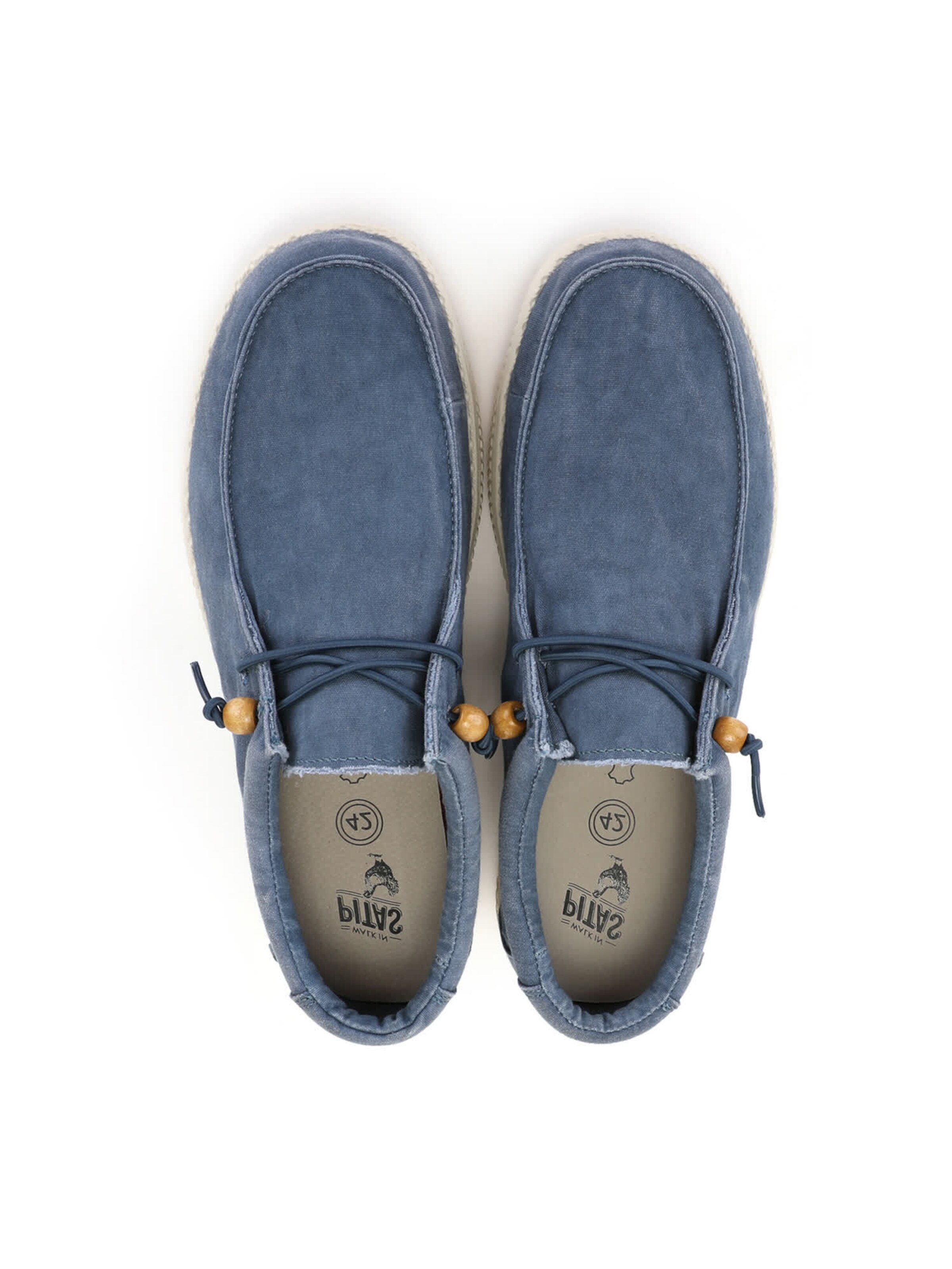 Walk In Pitas Moccasin 'Wallabi' in Blue: top