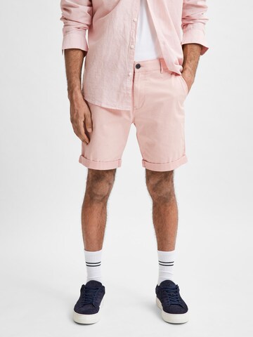 SELECTED HOMME Slimfit Chino kalhoty 'Paris' – pink: přední strana