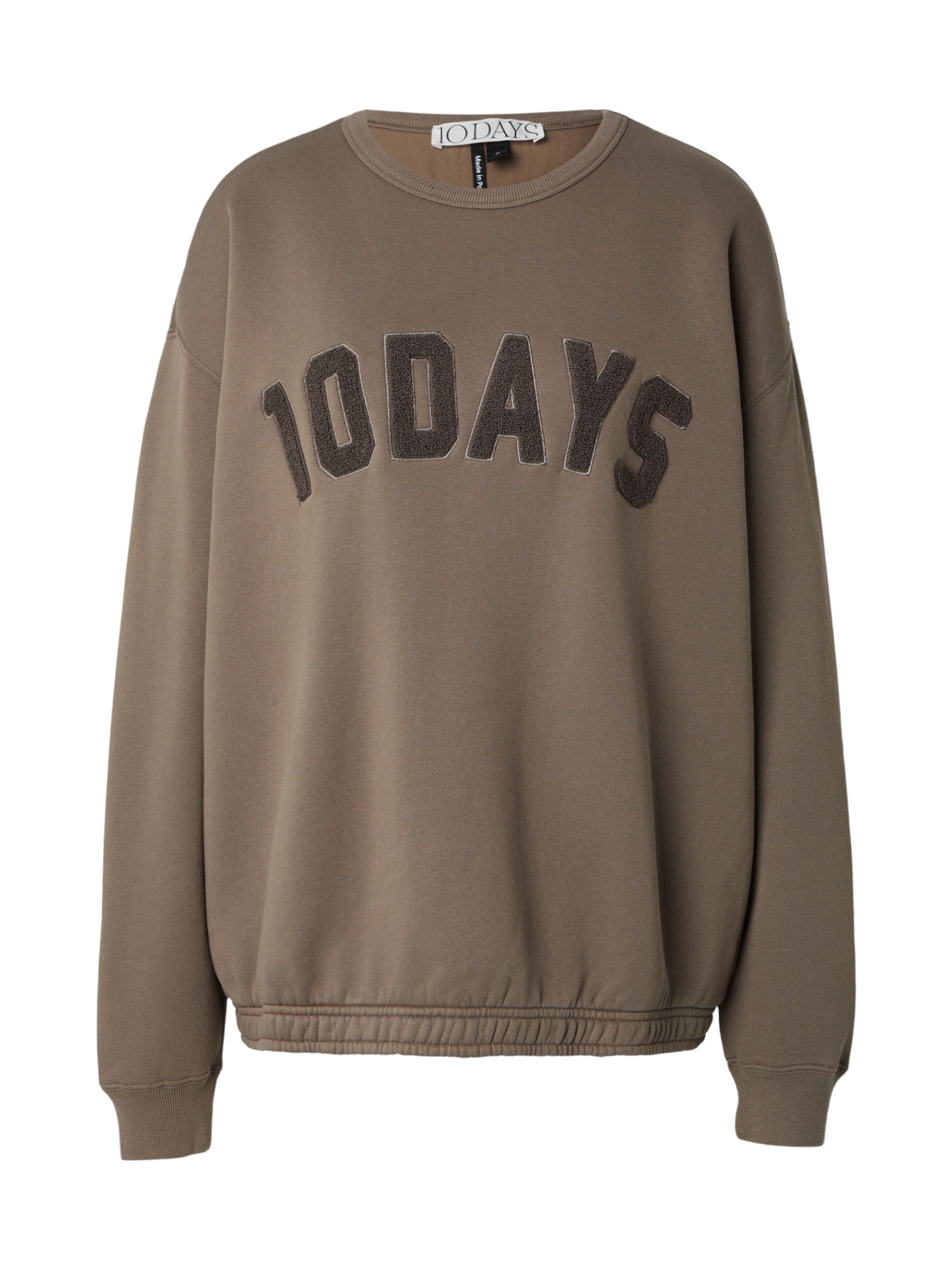 10Days Sweatshirt 'Statement' in Grey: front