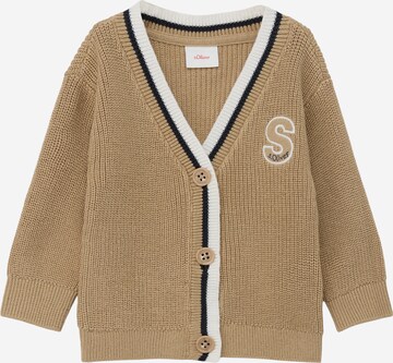 s.Oliver Knit Cardigan in Beige: front