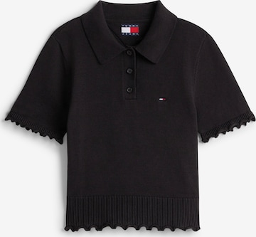 juoda Tommy Jeans Megztinis 'LETTUCE': priekis