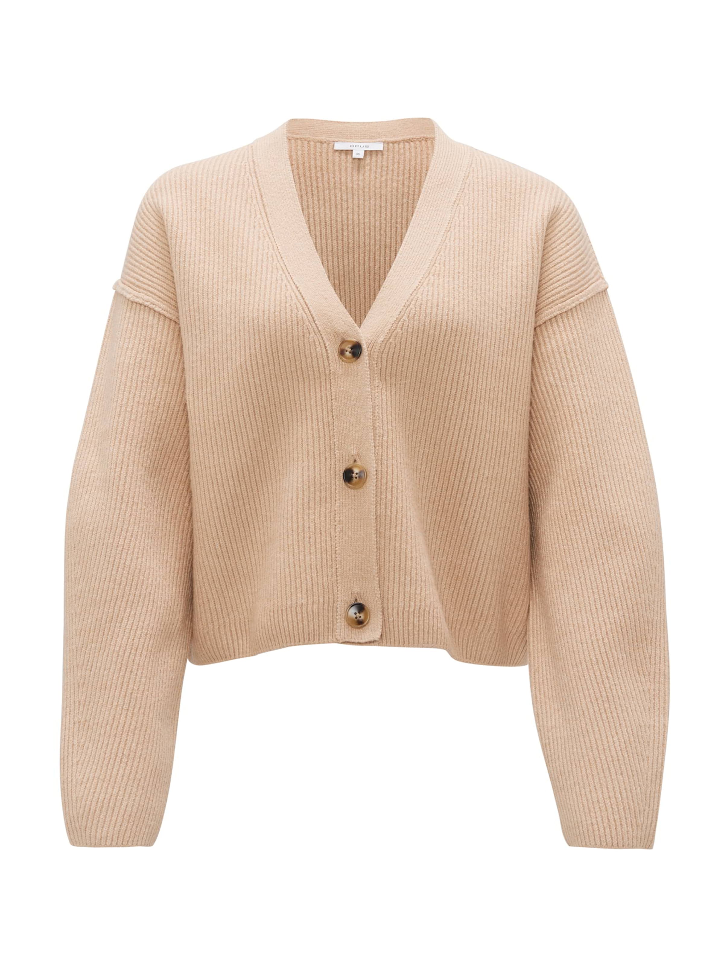 OPUS Strickjacke 'Dautuma' in Beige: Vorderseite