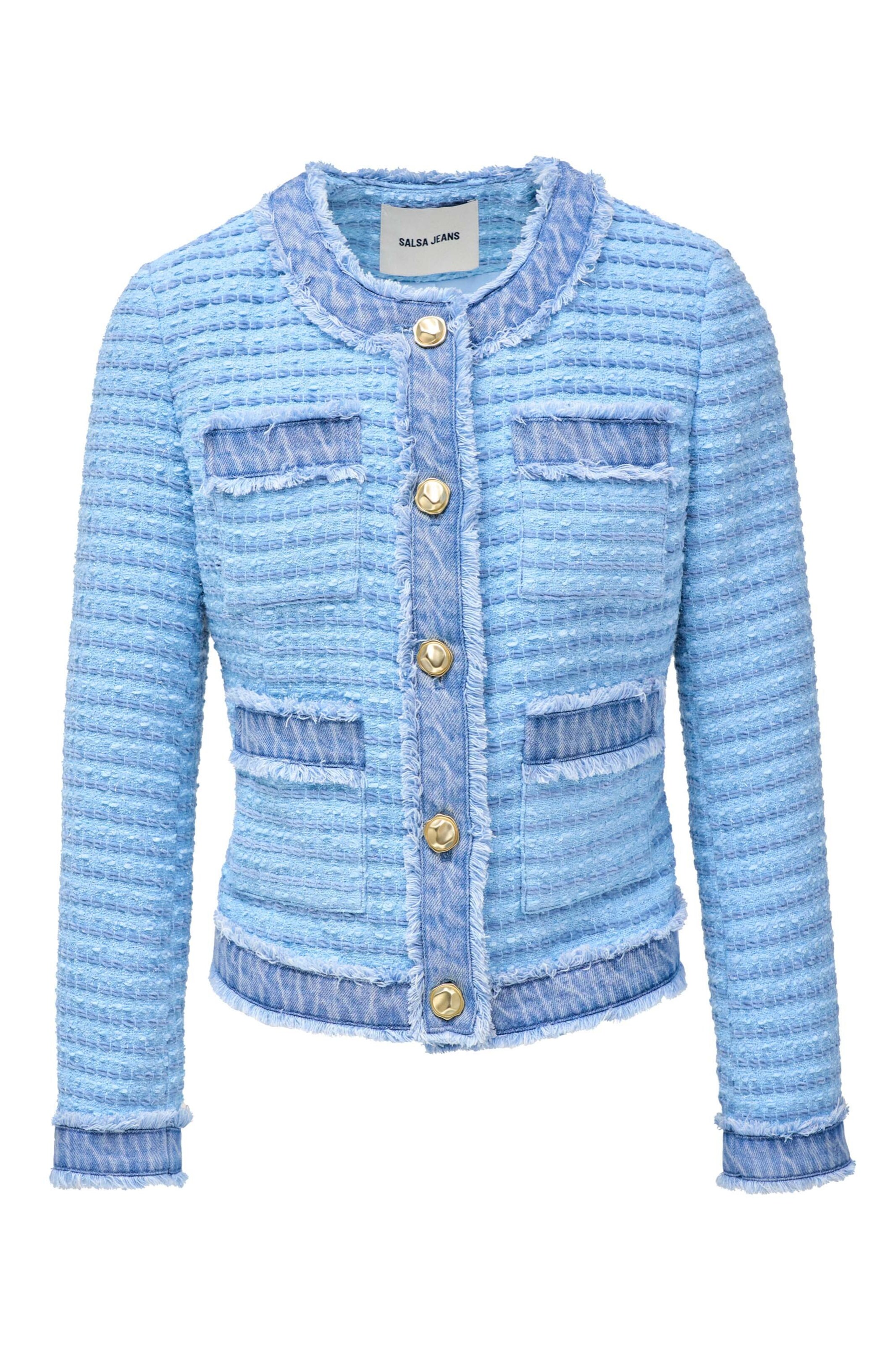 Salsa Jeans Knit cardigan in Blue: front