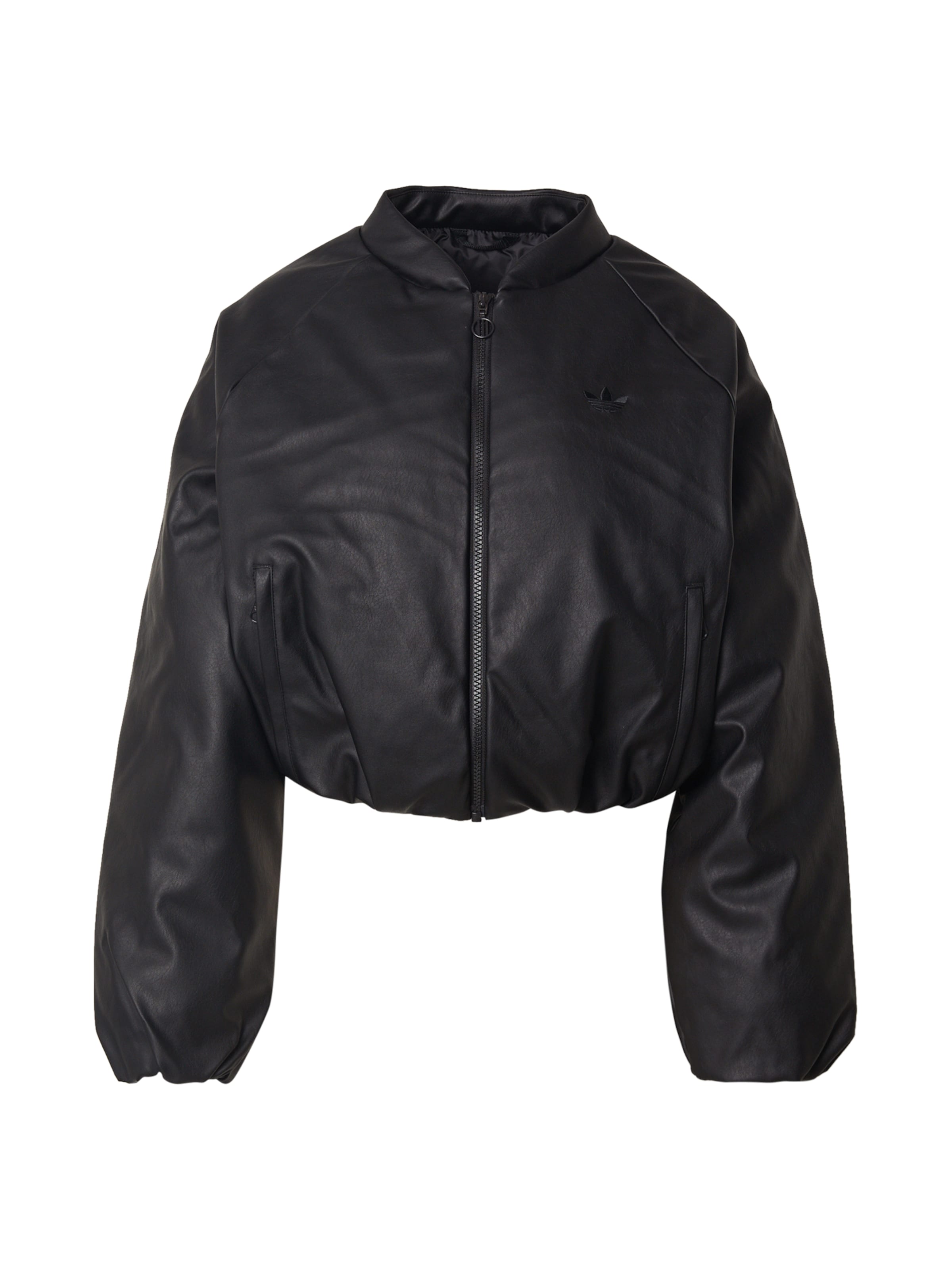 ADIDAS ORIGINALS Преходно яке в черно: отпред