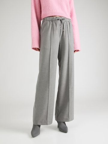 Rich & Royal Wide leg Pants in Grey: front