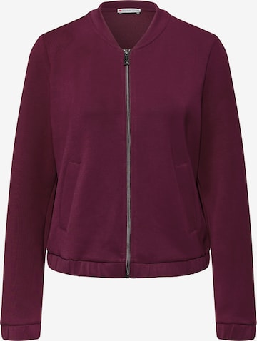 STREET ONE Sweatjacke in Rot: Vorderseite