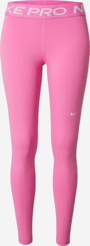 NIKESkinny Sportske hlače 'Pro 365' - roza boja: prednji dio