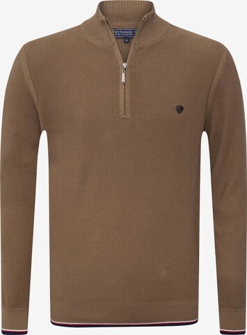 Sir Raymond Tailor Sweater 'Pulses' in Brown: front
