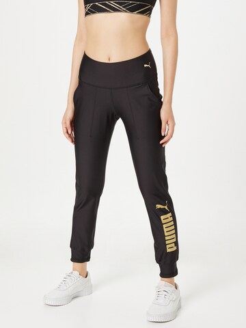 Tapered Pantaloni sport 'Eversculpt' de la PUMA pe negru: față