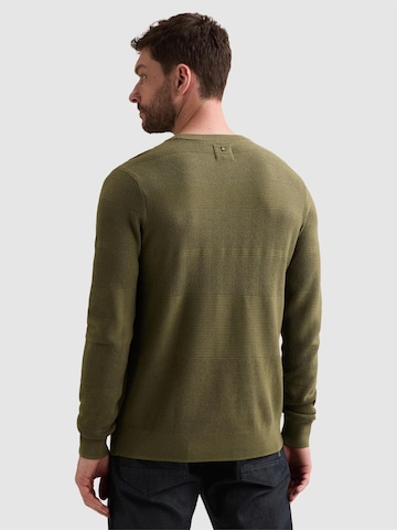 Pull-over 'Pullover with crewneck and stripe pattern' PME Legend en vert