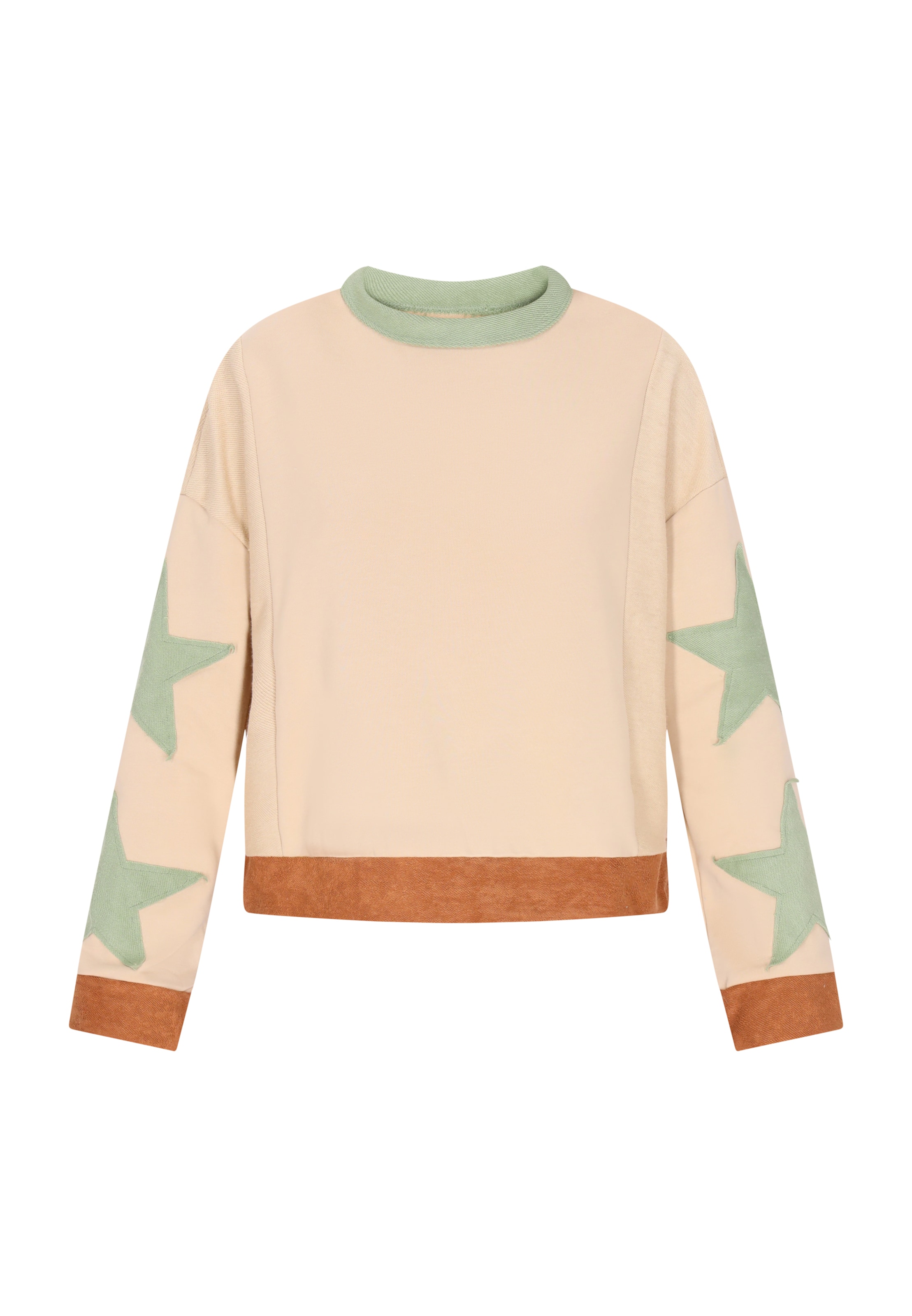 ebeeza Sweatshirt 'Comfortable' in Beige: Vorderseite