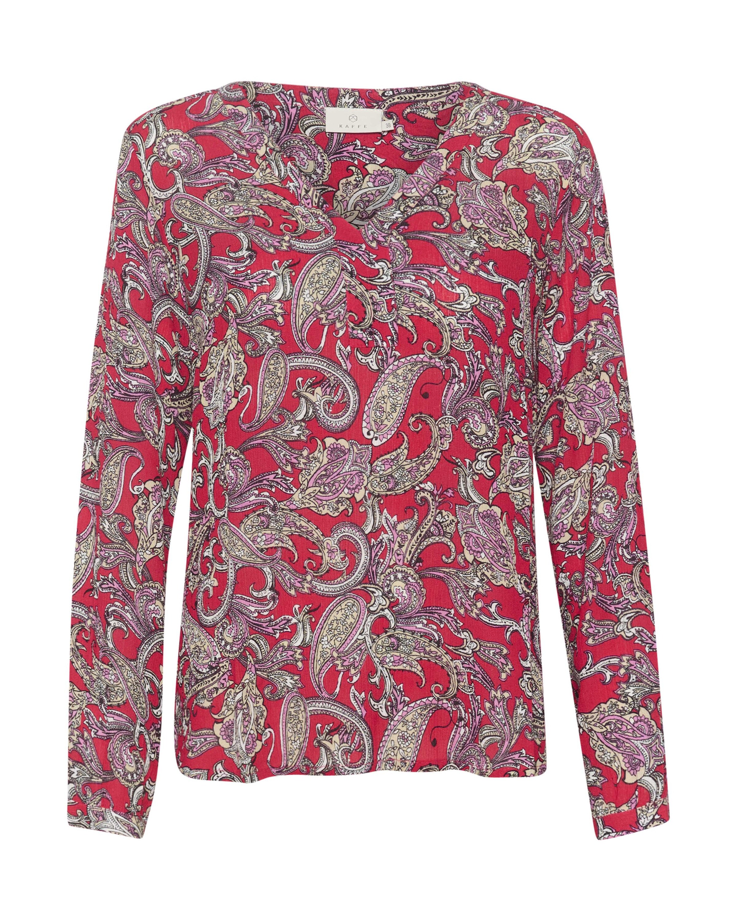 Kaffe Blúzka 'Amber' - Červená: predná strana