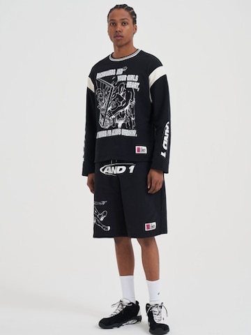 AND1 Sweatshirt in Schwarz