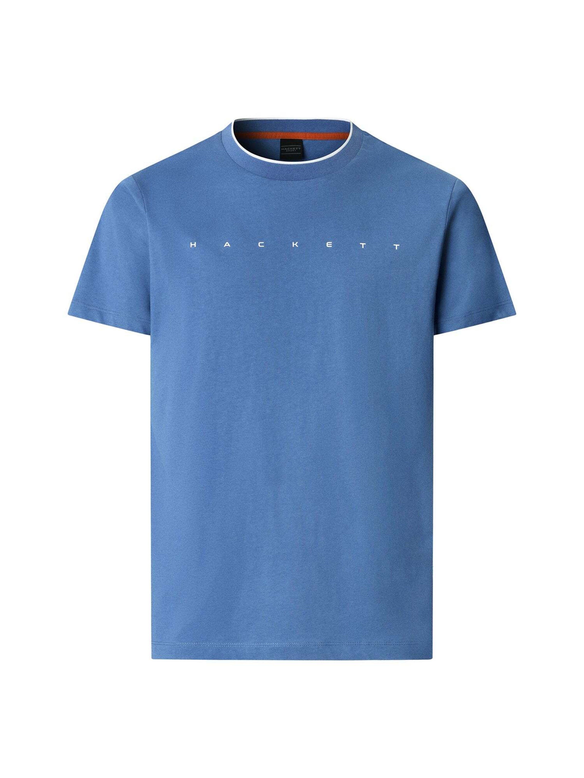 T-Shirt 'Essential' Hackett London en bleu : devant