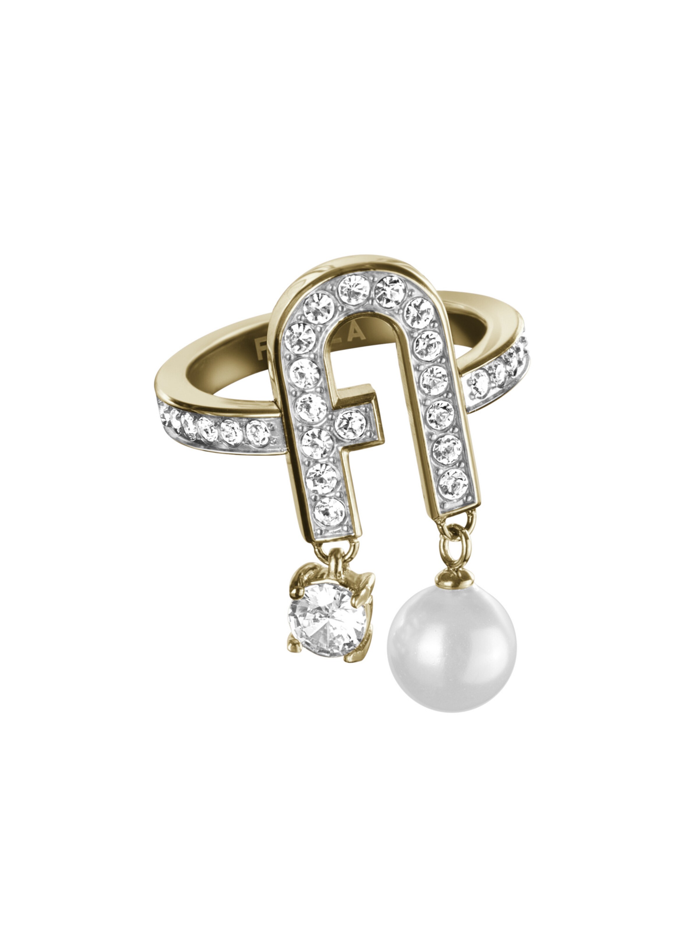 Furla Jewellery Ring 'Furla arch pearl' i guld