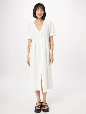 Monki Shirt dress in White: front