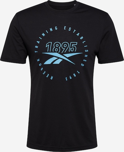 REEBOK T-Shirt in hellblau / schwarz, Produktansicht