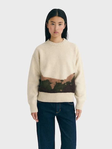 Pullover 'Petra' di Thinking MU in beige: frontale