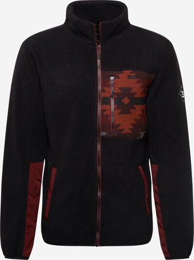 Iriedaily Fleecejacke in braun / dunkelorange / schwarz, Produktansicht