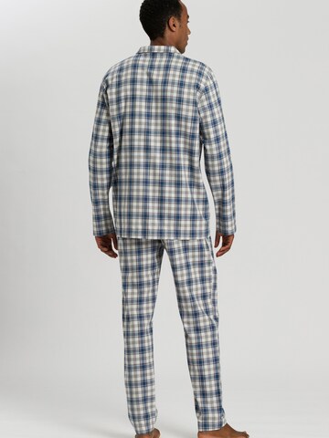 Hanro Pyjama lang 'Cozy Comfort' in Blauw