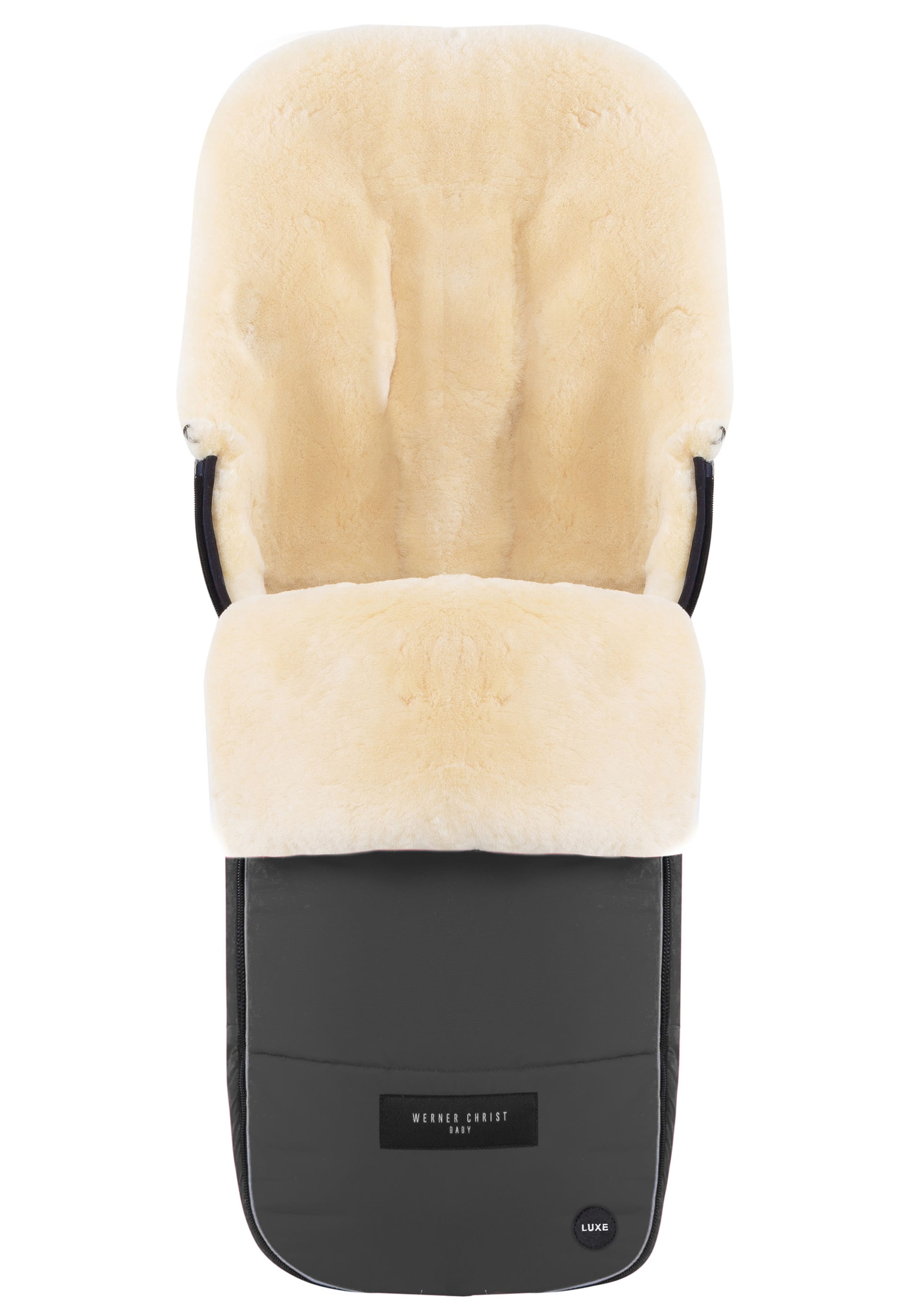 Werner Christ Baby Fußsack 'FLIMS LUXE' in Grau: Vorderseite