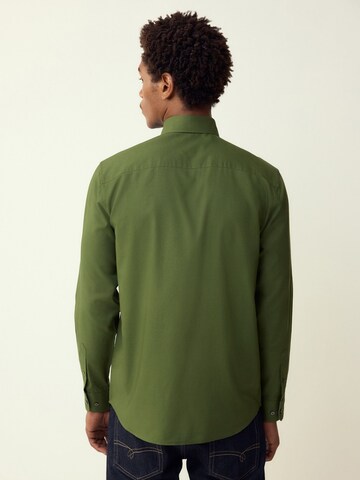 Next Rovný strih Košeľa - Zelená