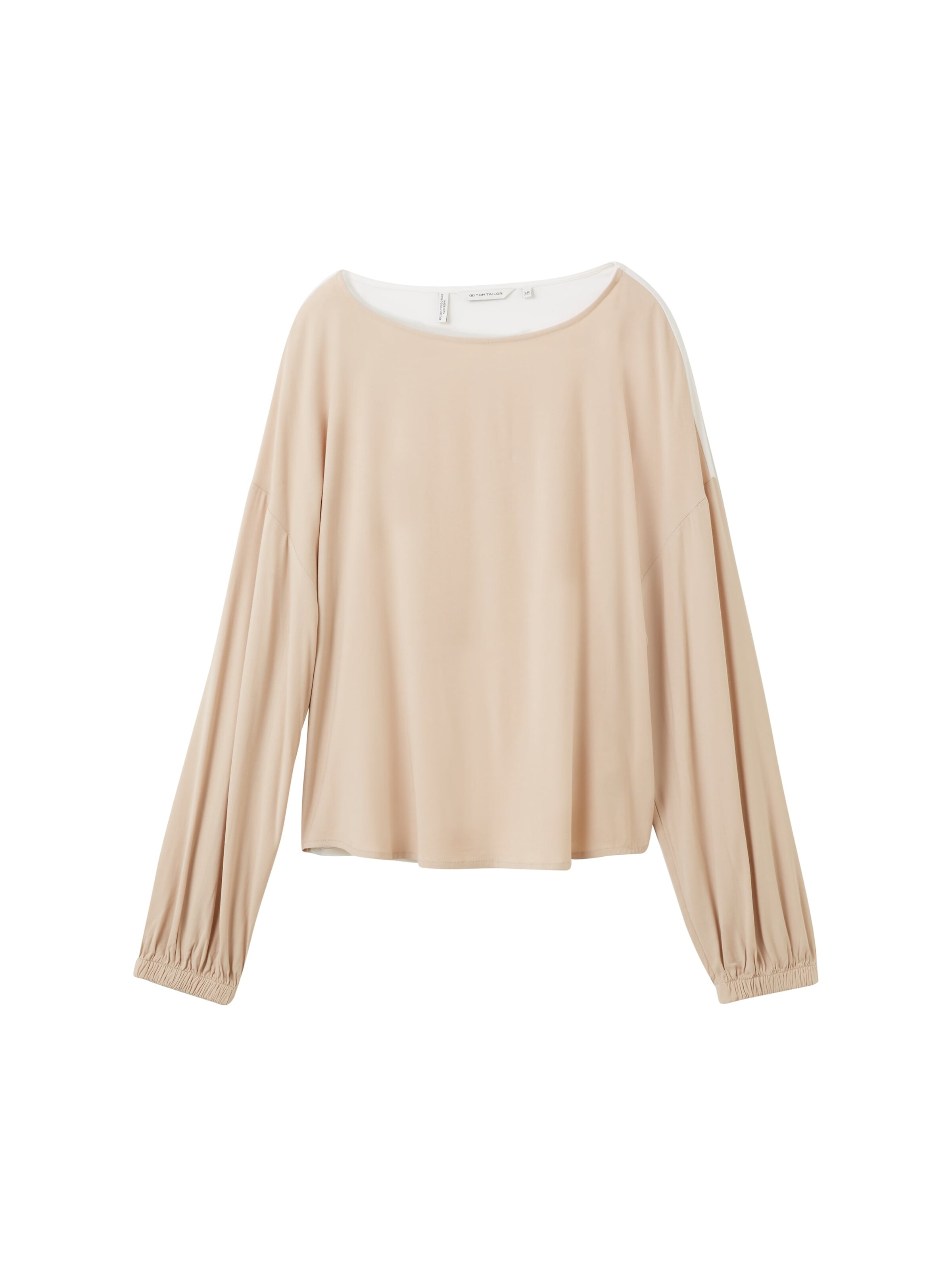 TOM TAILOR Blus i kräm / ljusbrun, Produktvy