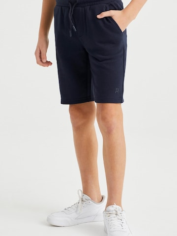 WE Fashion Slimfit Kalhoty – modrá